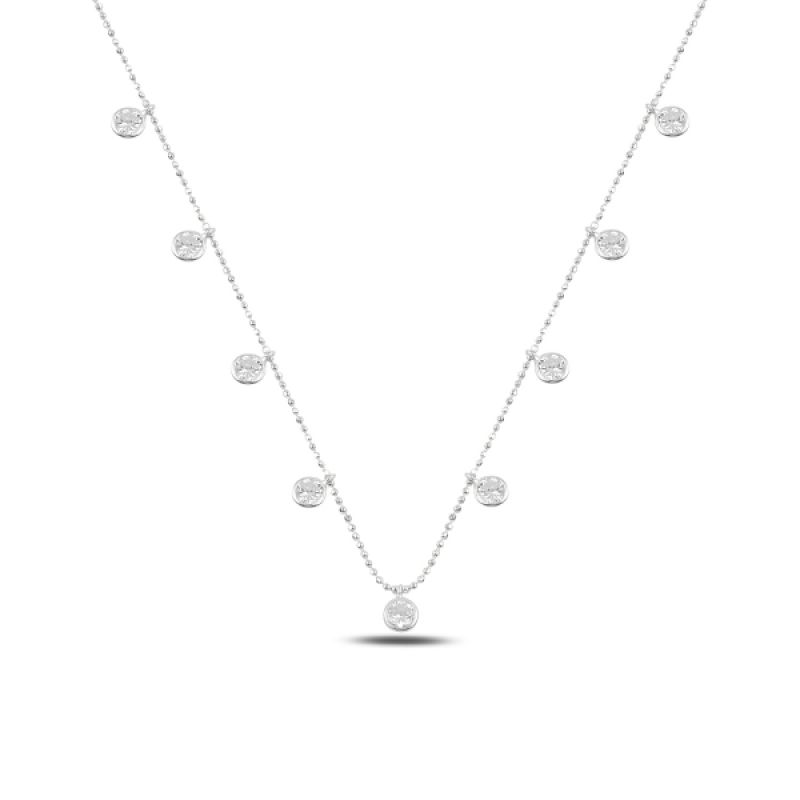OLIVIE Strieborný náhrdelník so zirkónmi 4782