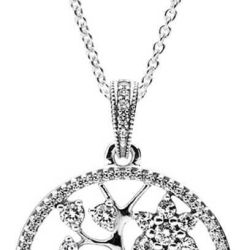 Pandora Strieborný náhrdelník Rodokmeň 390384CZ-80 (retiazka, prívesok)