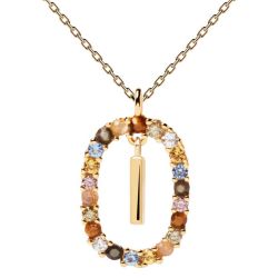 PDPAOLA Krásny pozlátený náhrdelník písmeno 'I' LETTERS CO01-268-U (retiazka, prívesok)