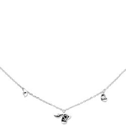 PDPAOLA Nežný strieborný náhrdelník s príveskami JASMINE Silver CO02-163-U