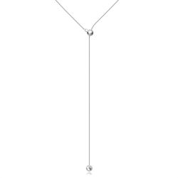 Šperky Eshop - Náhrdelník z 925 striebra - retiazka s hadím vzorom, hladké lesklé guličky U11.04