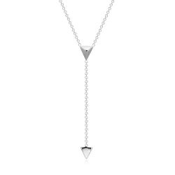 Šperky Eshop - Náhrdelník zo striebra 925 - priestorový trojuholník a pyramídka na retiazke R30.09