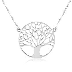 Strieborný náhrdelník 925, jemná retiazka, strom života SP21.29