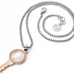 Viceroy Dizajnový bicolor náhrdelník kľúč Fashion 2248C09019