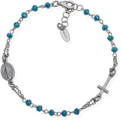 Amen Originálne strieborný náramok s kryštálmi Rosary BRONBL3
