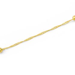 Beneto Exclusive Elegantný zlatý náramok s guličkami Lambáda AUB0004 18 cm