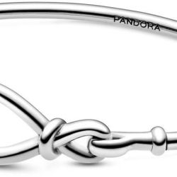 Pandora Pevný strieborný náramok Uzol nekonečna 598893C00 17,5 cm