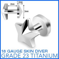 Titánový implantát 'skin diver' s hviezdičkou C10.19