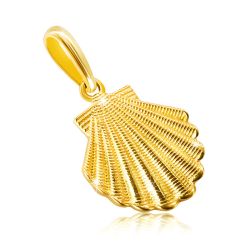Zlatý prívesok z 9K zlata - morská mušľa so zárezmi S4GG243.20