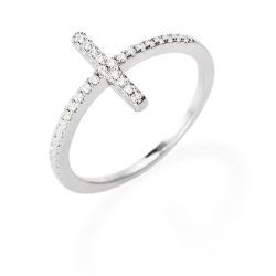 Amen Trblietavý strieborný prsteň so zirkónmi Diamonds RCRBBZ 58 mm