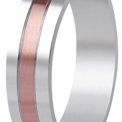 Beneto Bicolor prsteň z ocele SPP10 61 mm