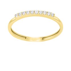 Brilio Elegantný prsteň zo žltého zlata so zirkónmi GR067YAU 48 mm