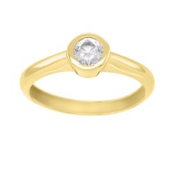 Brilio Pôvabný prsteň zo žltého zlata so zirkónom SR042YAU 48 mm