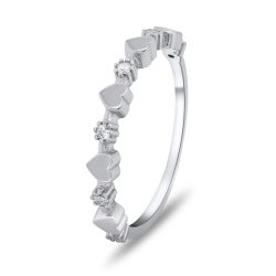 Brilio Silver Romantický dámsky prsteň so zirkónmi RI005W 52 mm