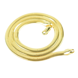 OLIVIE Strieborný plochý 45cm náhrdelník GOLD 5098