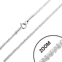 Šperky Eshop - Ligotavá strieborná 925 retiazka - husto spájané očká do špirály, šírka 2 mm, dĺžka 500 mm R15.05