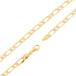 Šperky Eshop - Masívna retiazka zo žltého 9K zlata - väčšie a menšie oválne očká, 450 mm S3GG69.07
