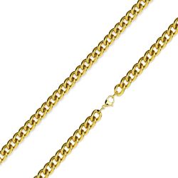 Šperky Eshop - Retiazka z 316L ocele - zatočené okrúhle očká zlatej farby, 4 mm P10.16/Q02.19 - Dĺžka: 535 mm