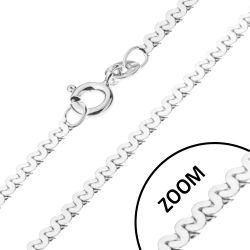 Šperky Eshop - Retiazka zo striebra 925 - esíčkový vzor, lesklá, šírka 1 mm, dĺžka 550 mm R13.17