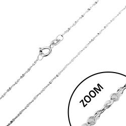 Šperky Eshop - Retiazka zo striebra 925 - zatočená línia, špirálovito spájané očká, šírka 1,2 mm, dĺžka 450 mm AC17.29
