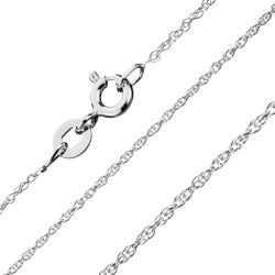 Šperky Eshop - Retiazka zo striebra 925 - zatočená línia, špirálovito spájané očká, šírka 1,3 mm, dĺžka 455 mm G03.01
