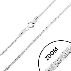 Šperky Eshop - Strieborná 925 retiazka, vzor hadík - rovné a stočené časti, šírka 1,5 mm, dĺžka 460 mm AC18.15