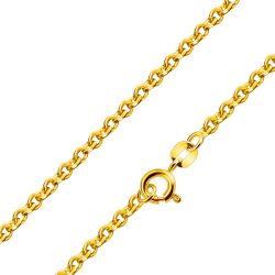 Šperky Eshop - Zlatá retiazka 750 s kolmo spájanými plochými oválnymi článkami, 550 mm S3GG171.24