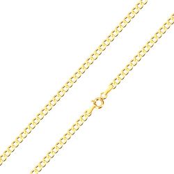 Šperky Eshop - Zlatá retiazka 9K - mierne skosené šesťuholníkové očká, sériové napájanie, 450 mm S3GG99.35