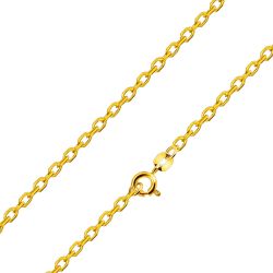 Šperky Eshop - Zlatá retiazka z 9K zlata, žltá farba - hladké oválne články, 550 mm S3GG171.27