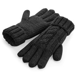 Beechfield Dámske pletené rukavice - čierne