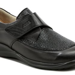 Axel AXCW010 čierne dámske poltopánky topánky šírka H EUR 38