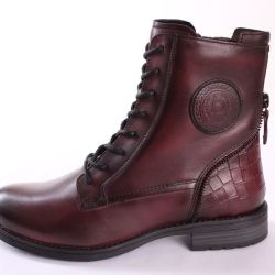 Dámske kožené topánky BUGATTI (411-5693P-4100-3583) - bordové