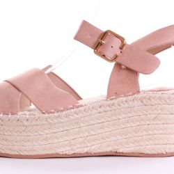 Dámske sandále (R117) - ružové (v. 6 cm)
