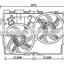 AVA QUALITY COOLING Ventilátor chladenia motora FT7585