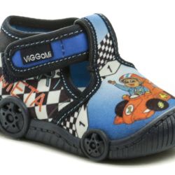 Vi-GGA-Mi modré detské plátené papučky FORMULE EUR 21