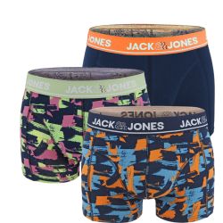 JACK & JONES - 3PACK Jaccollage bordeaux boxerky z organickej bavlny