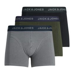Jack&Jones 3 PACK - pánske boxerky JACBOBBIE 12190647 Sedona Sage L
