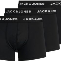 Jack&Jones 3 PACK - pánske boxerky JACRATCHLIFF 12190659 Black M