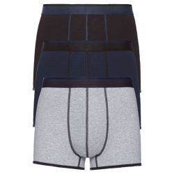 LIVERGY Pánske boxerky, 3 kusy (XL, čierna/námornícka modrá/sivá)