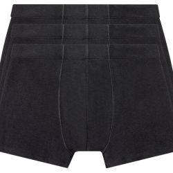 LIVERGY® Pánske boxerky s biobavlnou, 3 kusy (L, čierna)