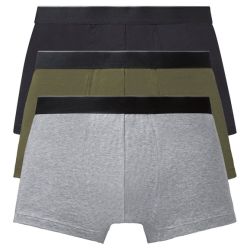 LIVERGY® Pánske boxerky, 3 kusy (L, čierna/sivá/zelená)