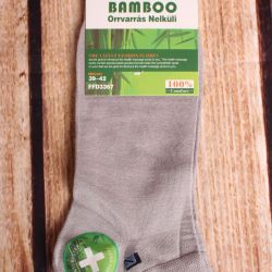 Pánske bambusové členkové ponožky AURA.VIA (FFD3367) - bledosivé