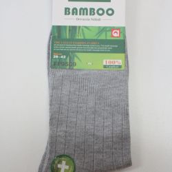 Pánske bambusové ponožky (FF9509) - bledosivé