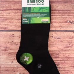 Pánske bambusové ponožky AURA.VIA (FF2093) - čierne