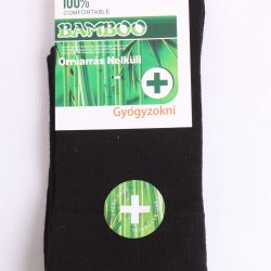 Pánske bambusové zdravotné ponožky (v. 43-46) - čierne