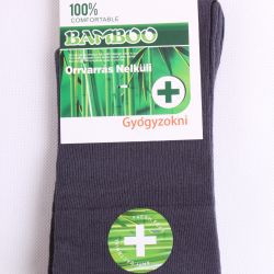 Pánske bambusové zdravotné ponožky (v. 43-46) - tmavosivé