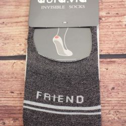 Pánske bavlnené neviditeľné ponožky (FDD6255) - FRIEND - antracit