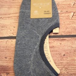 Pánske bavlnené neviditeľné ponožky (FDD801) - sivo-modré