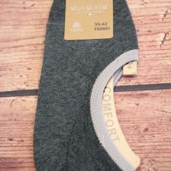 Pánske bavlnené neviditeľné ponožky (FDD801) - sivo-zelené