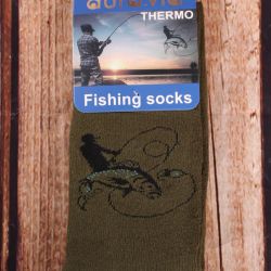 Pánske bavlnené ponožky THERMO (PEV7779) s rybárskym vzorom - vzor 3